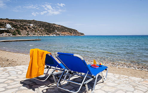 Chaises longues pour la plage